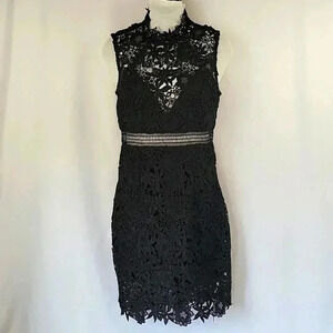 Bardot Paris Lace Cocktail Dress Black Size 4